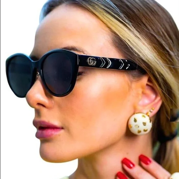 NEW GG0814SK 001 NEW COLLECTION WOMEN’S SUNGLASSES GUCCI GG0814SK BLACK - Picture 5 of 14